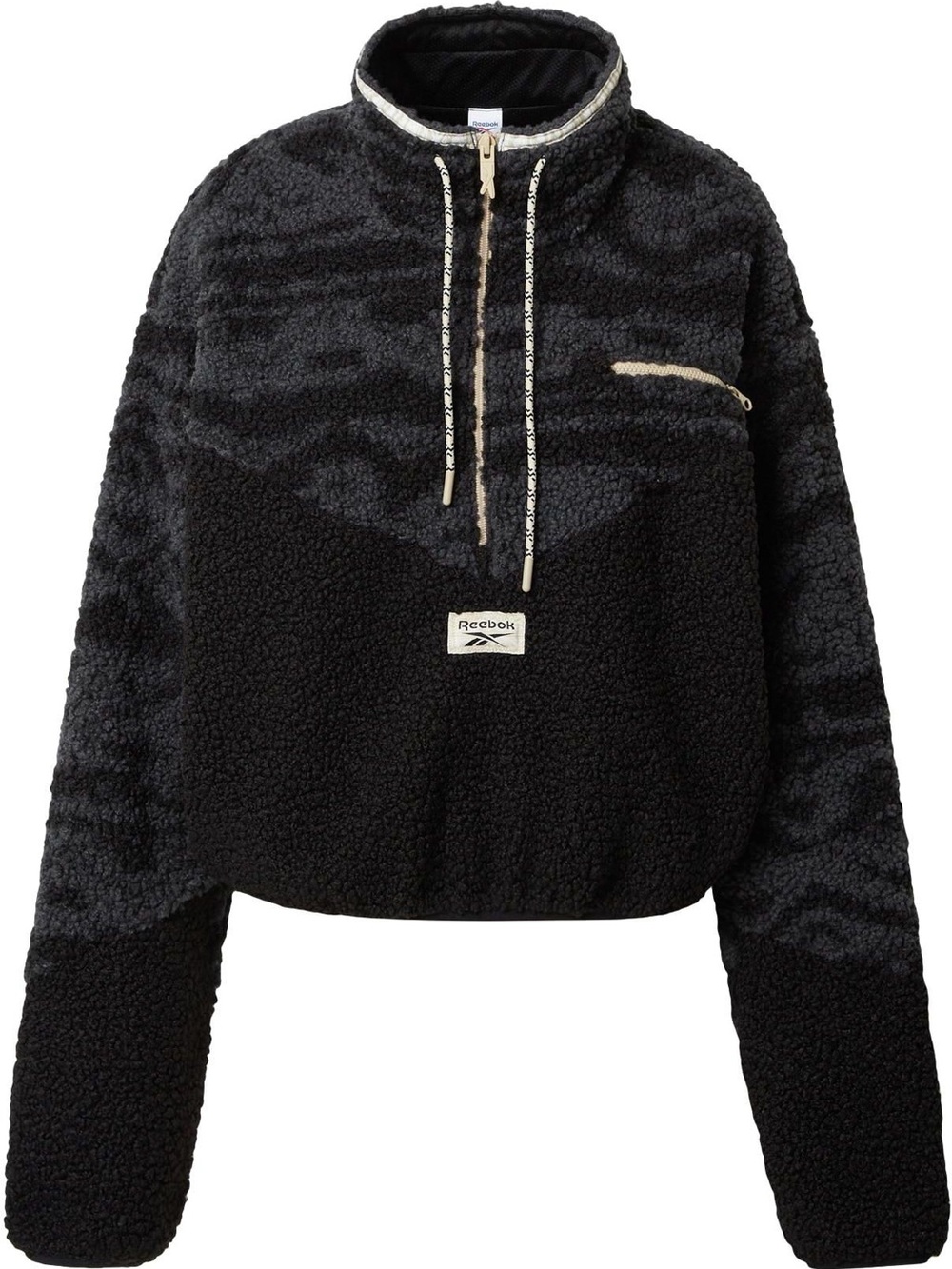 Reebok Classics Winter Escape Sherpa Fleece AOP Halfzip Jacket - Women's medium